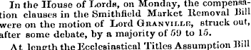 In the House of Lords, on Monday, the co...