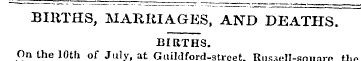 <[ f , ' I > BIRTHS, MARRIAGES, AND DEAT...