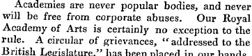 Academies are never popular bodies, and ...