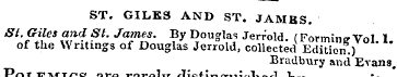 ST. GILES AND ST . JAMBS. St. Giles and ...