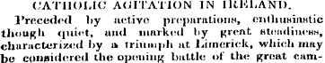 CATHOLIC ACITATION IN IRKLANI). Preceded...