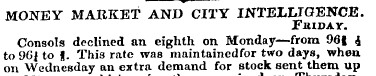 MONEY MARKET AND CITY INTELLIGENCE. FlUD...