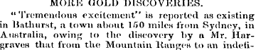 MORN GOLD DISCOVERIES. "Tremendous excit...