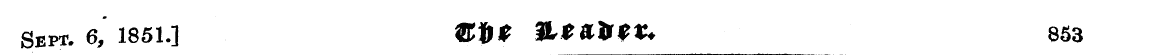 Se pt. 6, 1851.] &#* &**»**» 853