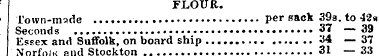 FLOUR. ¦ Town-made per sack 39s. to 42« ...
