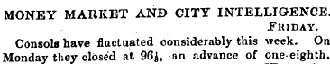 MONEY MARKET AND CITY INTELLIGENCE Frida...
