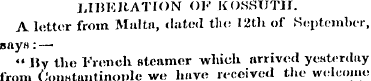 LIBERATION OF KOSSUTH. A hitter from Mal...