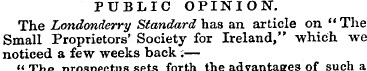 PUBLIC OPINION. The Londonderry Standard...