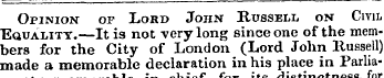 Opinion of Lord John Russell on Civil Eq...