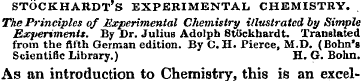 STOCKHAHDTS EXPERIMENTAL CHEMISTRY. . Th...