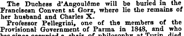 The Duchess d'Angoulfime will be buried ...