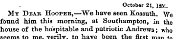 October 21, 1851. My Dear Hooper,—We hav...