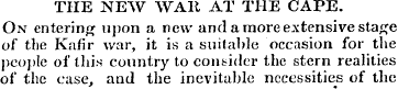 THE NEW WAR AT THE CAPE. On entering upo...