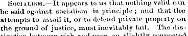 Socialism.—It appears to us that nothing...