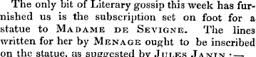 The only bit of Literary gossip this wee...