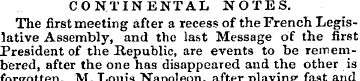 CONTINENTAL NOTES. The first meeting aft...