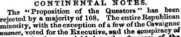 CONTINENTAL NOTES. The "Proposition of t...