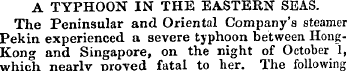 A TYPHOON IN THE EASTERN SEAS. The Penin...