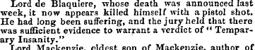 Lord de Blaquiere, whose death was annou...