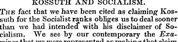 KOSSUTH AND SOCIALISM. The fact that we ...