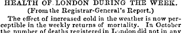 HEALTH OF. LONDON DUUING THE WEEK. (From...