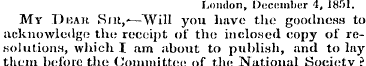 London, December 4, 1851. My Dhar SfH,^-...