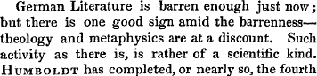 German Literature is barren enough just ...