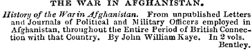 THE WAR IN AFGHANISTAN. History of the W...