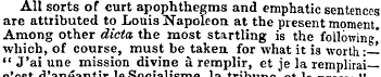 All sorts of curt apophthegms and emphat...