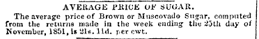 AVERAGE PRICE OF SUGAR. The average pric...