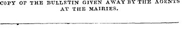 COPY OF THE BULLETIN GIVEN AWAY BY THE A...
