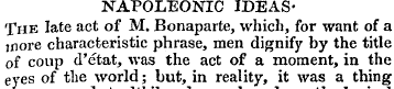 NAPOLEONIC IDEASThe late act of M. Bonap...