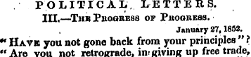 POLITICAL, LETTERS. Ill ,—TlIB PllQCUtES...