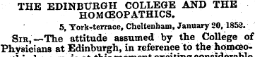 THE EDINBURGH COLLEGE AND THE HOMCEOPATH...