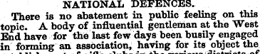 NATIONAL DEFENCES. There is no abatement...