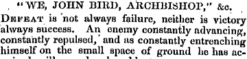 , "WE, JOHN BIRD, ARCHBISHOP," &c. Dmris...