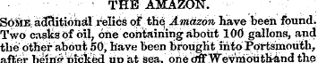THE AMAZON. Some, adclitiohal i-elics of...