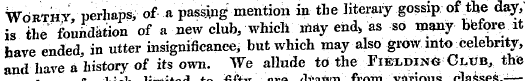 Worths, perhaps, of a passing mention in...