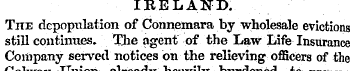 IRELAND. The depopulation of Connemara b...