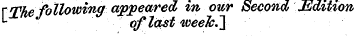 X The following appeared in our Second E...