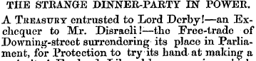 THE STRANGE DINNEE-PARTY IN POWER. A Tre...