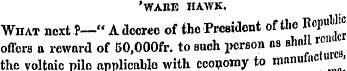 'WABE HAWK. What next P—" A decree of th...
