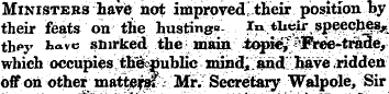 Ministers have not improved, iheir posit...