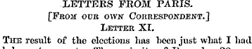 LETTERS FROM PARIS. [From our own Corres...