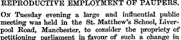 REPRODUCTIVE EMPLOYMENT OF PAUPERS. On T...