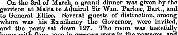 On tho 3rd of March, a grand dinner was ...