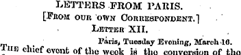 LETTERS FROM PARIS. [FltOM OUH OWN OoitU...