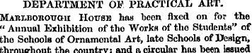 DEPARTMENT OF PRACTICAL ART. MAitiiBOBOt...