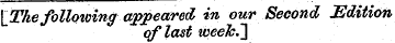 \The following appeared, in our Second E...
