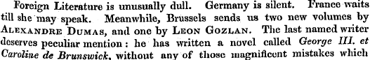 Foreign Literature is unusually dull. Ge...